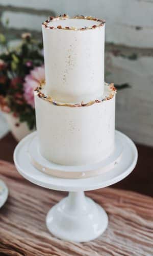 Metallic Speckled Cake by Whipped Bakeshop in Philadelphia