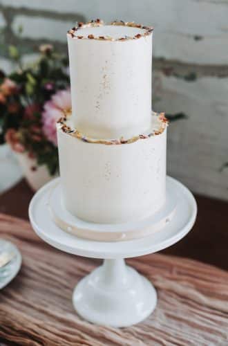 Metallic Speckled Cake by Whipped Bakeshop in Philadelphia