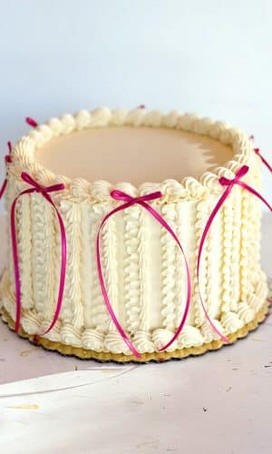 Vintage bow cake by Whipped Bakeshop in Philadelphia