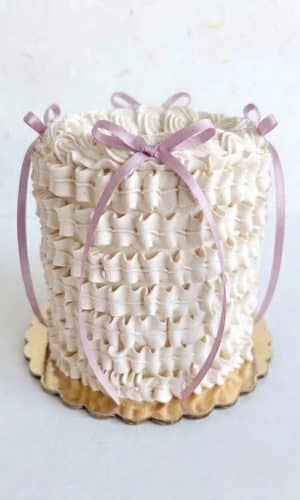 Mini vintage layer cake by Whipped Bakeshop in Philadelphia