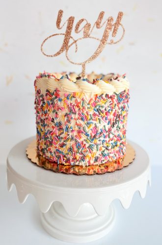 Sprinkle party cake by Whipped Bakeshop, Philadelphia