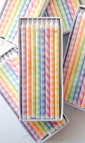 Pastel Patterned Candles