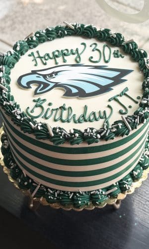 Eagles birthday cake by Whipped Bakeshop in Philadelphia