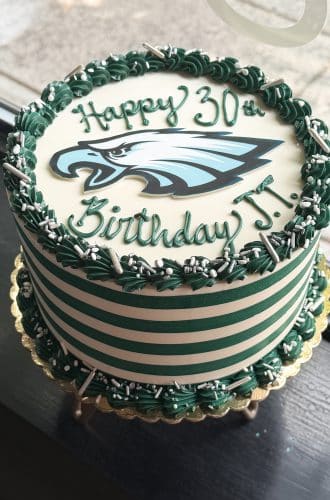 Eagles birthday cake by Whipped Bakeshop in Philadelphia