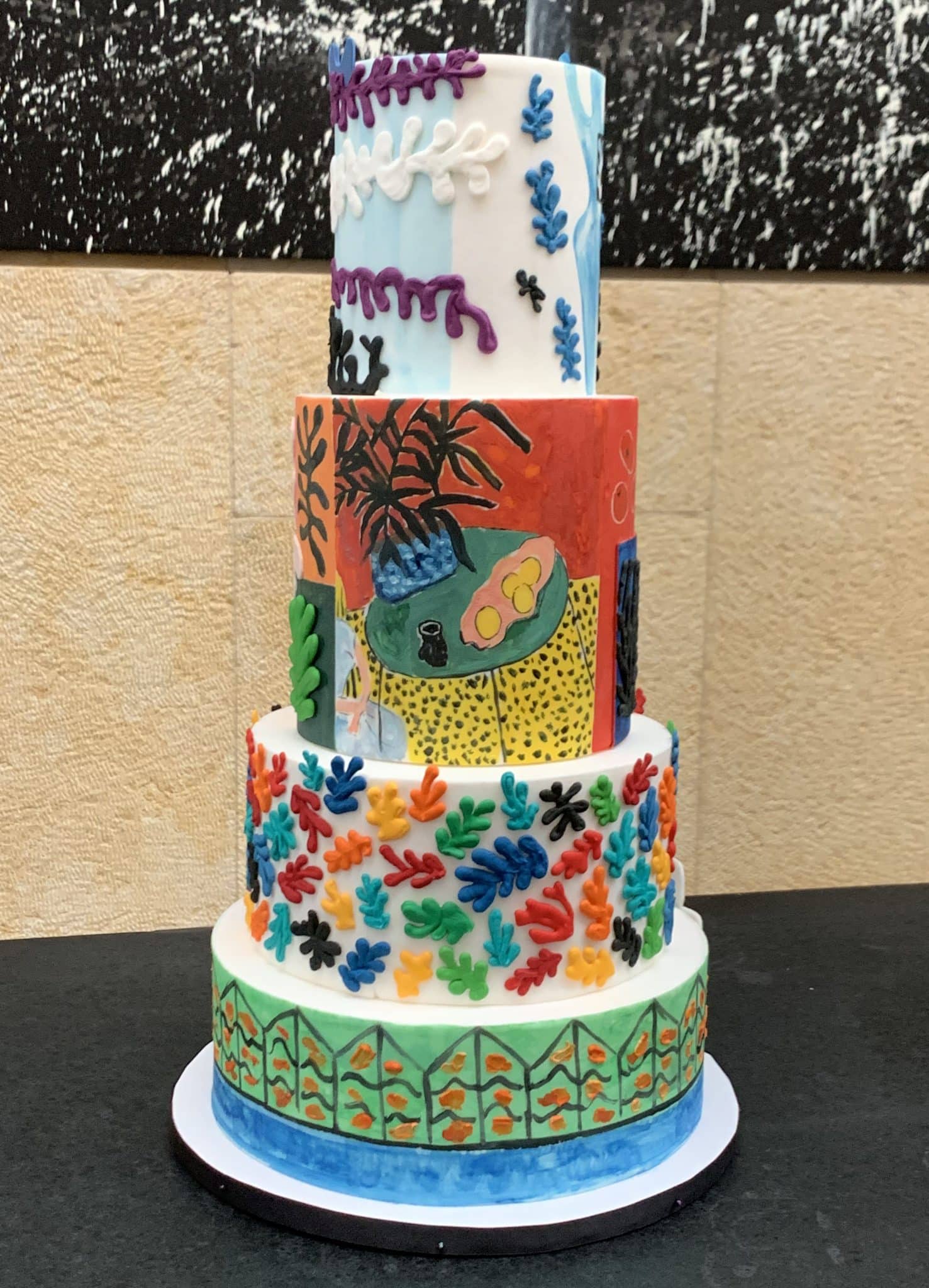 Handpainted Matisse Cake created for the Barnes Foundation Art Ball