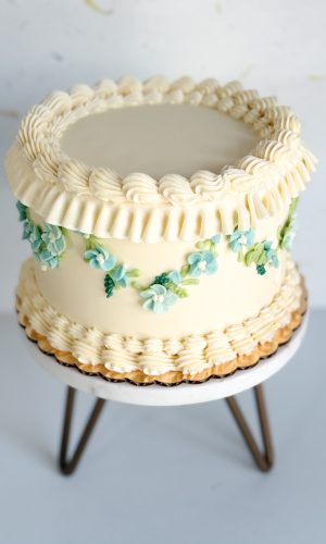 Floral Chloe vintage cake by Whipped Bakeshop in Philadelphia