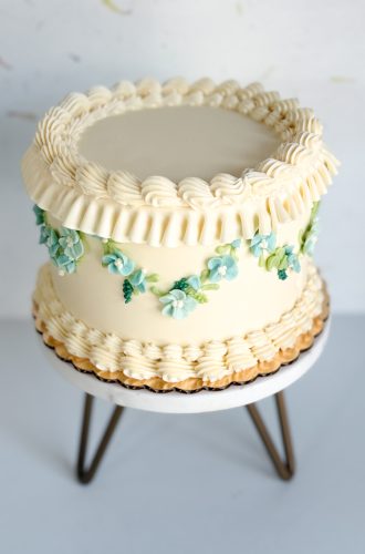 Floral Chloe vintage cake by Whipped Bakeshop in Philadelphia